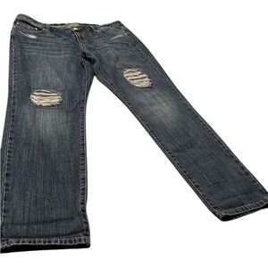 Micheal Kors  size 10 boyfriend jeans DILLON Relaxed distressed sequin detail